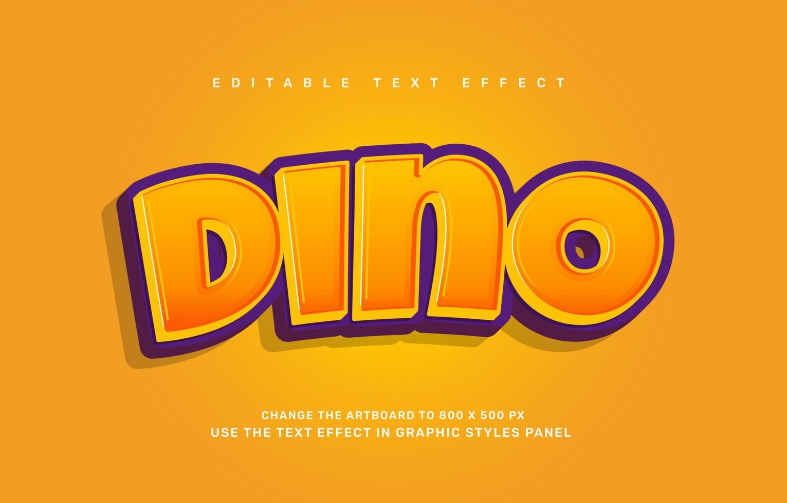 Dino-Text-Effekt vektor