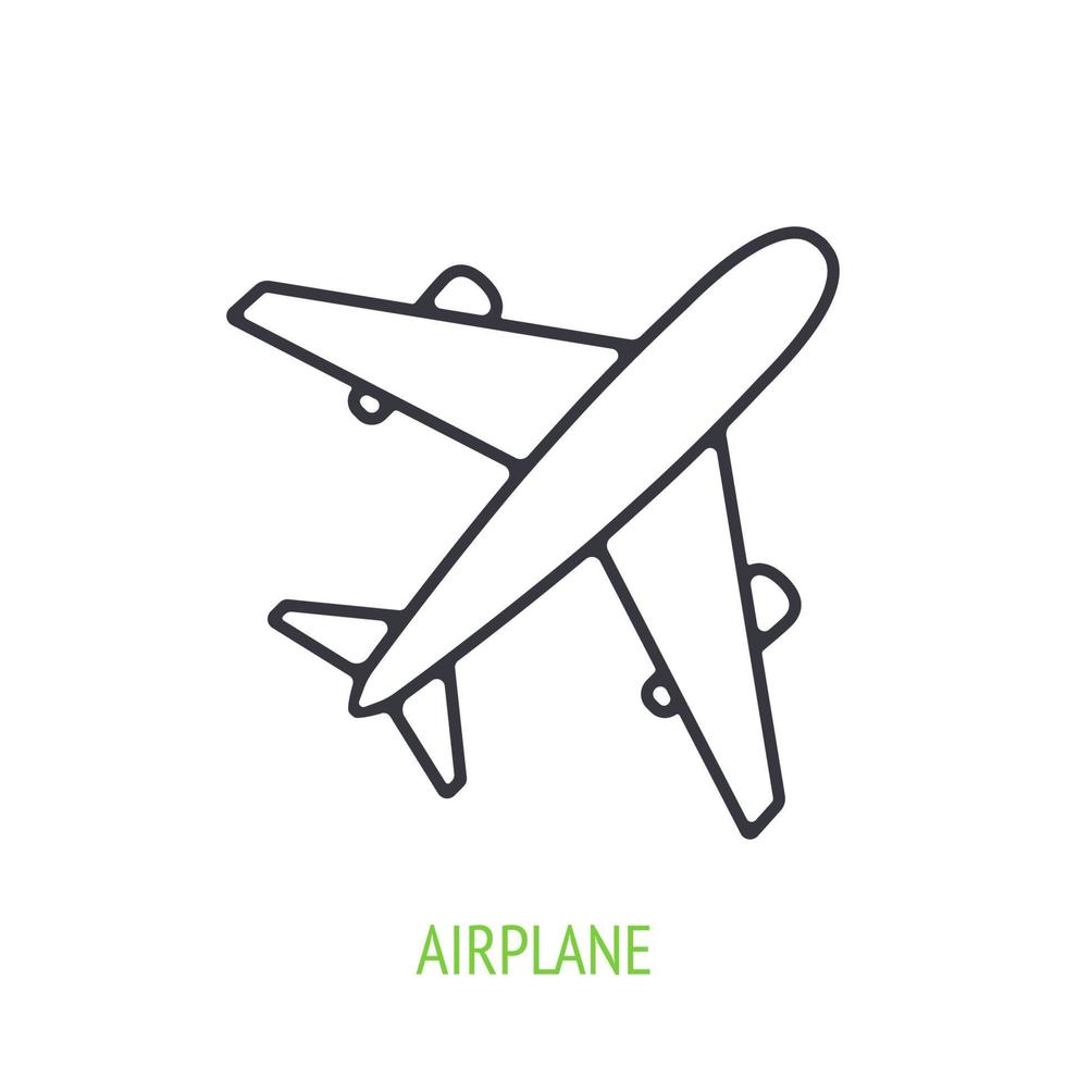 flygplan disposition ikon vektor