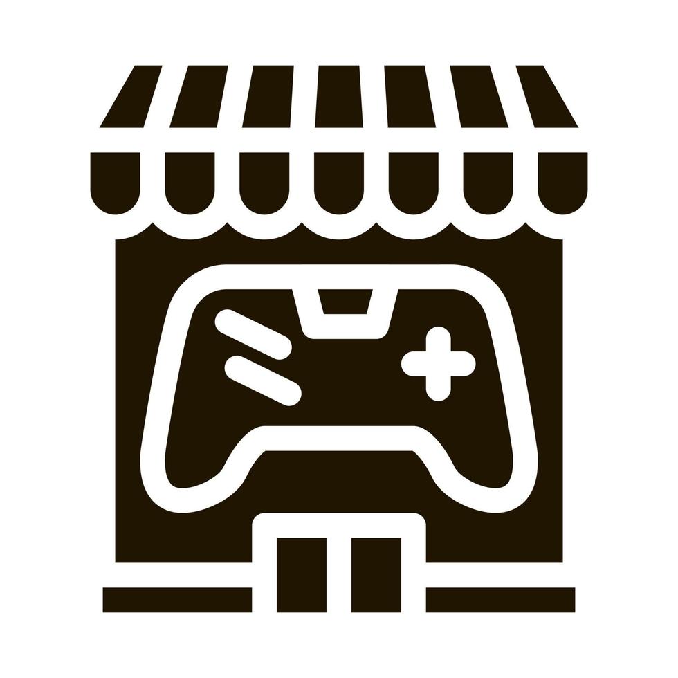 Game-Shop-Symbol-Vektor-Glyphen-Illustration vektor