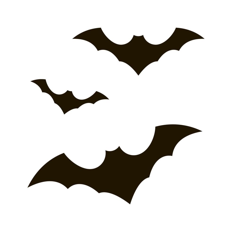 Halloween-Fledermaus-Symbol-Vektor-Glyphen-Illustration vektor