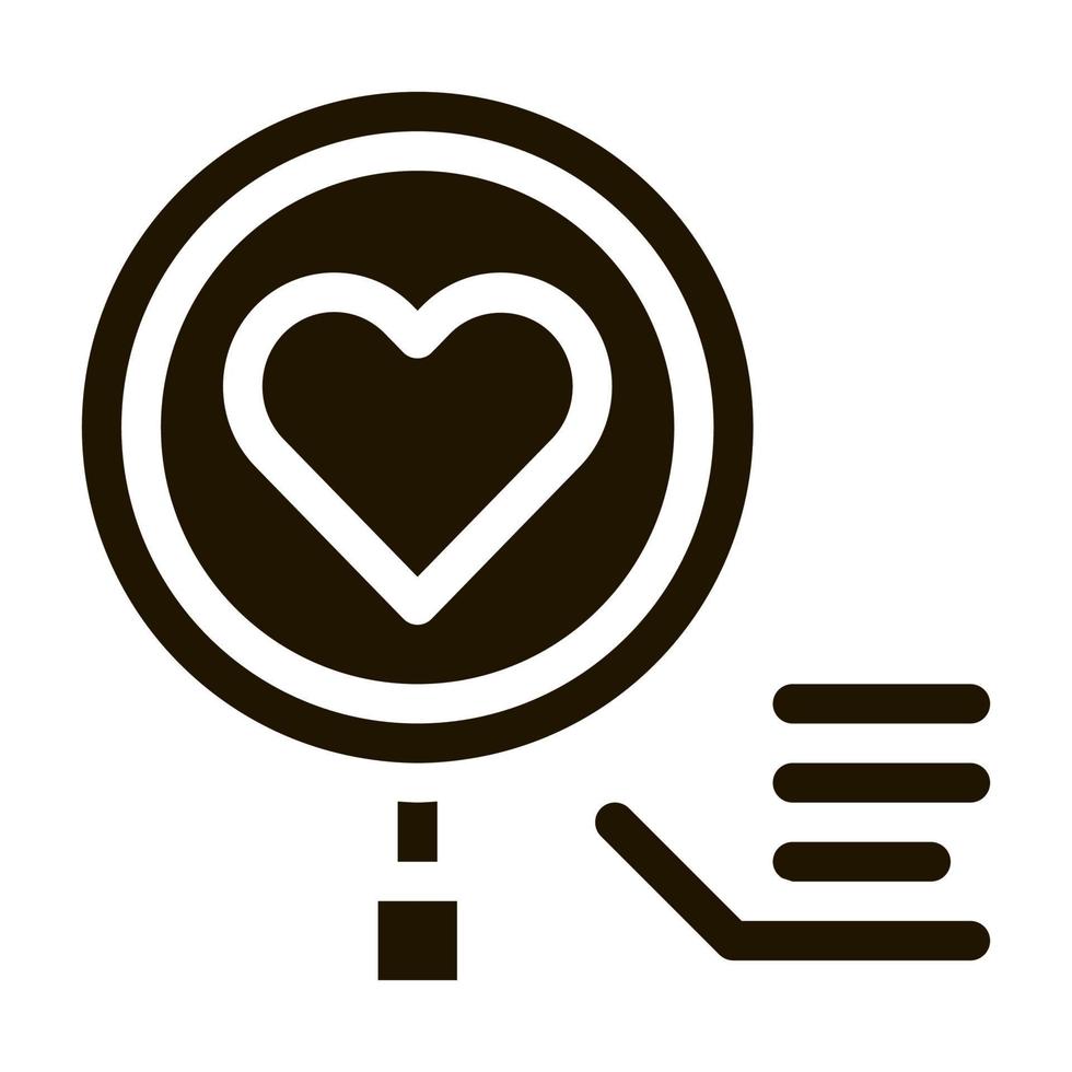 kondition armband hjärta slå ikon vektor glyf illustration