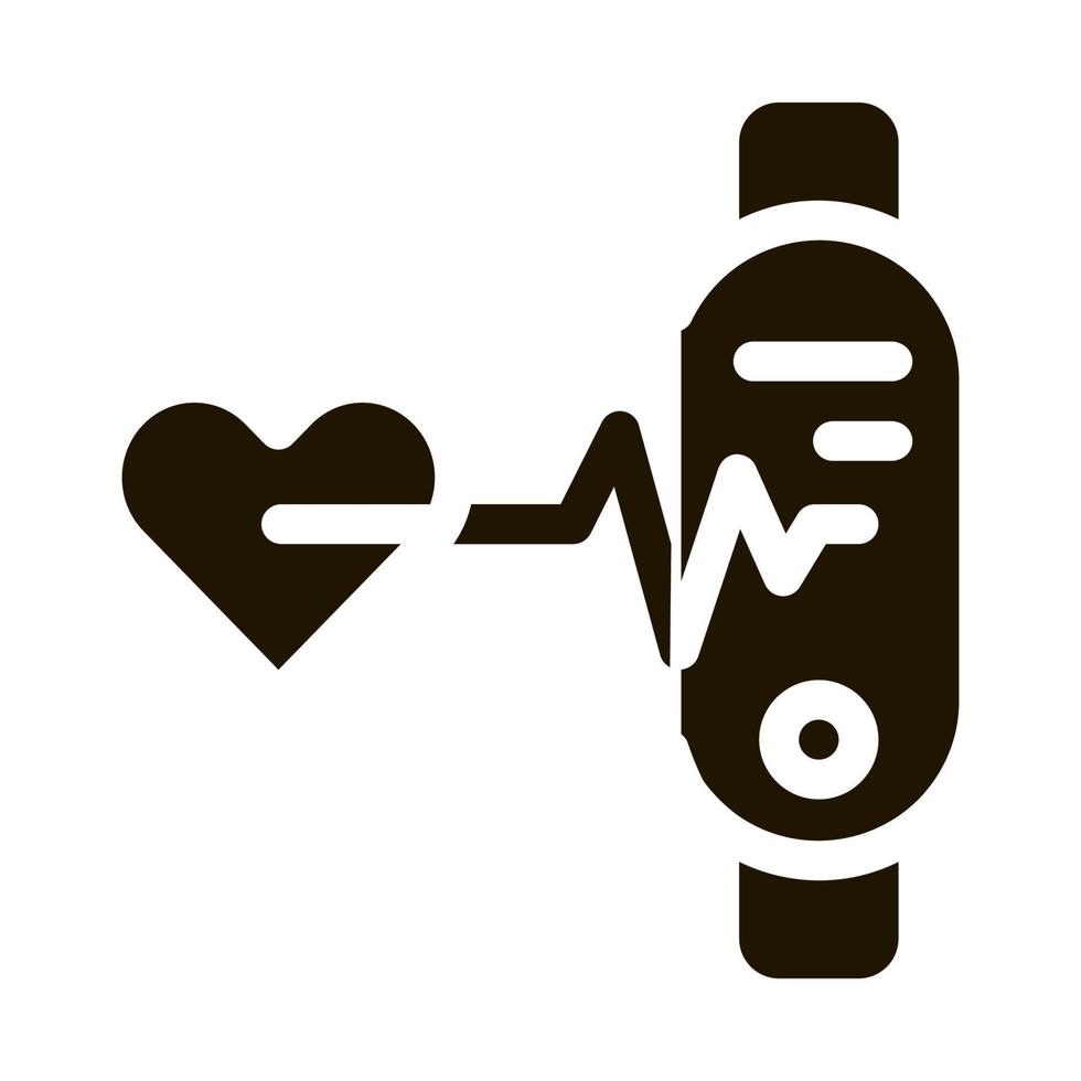 Herzuntersuchungssymbol Vektor-Glyphen-Illustration vektor