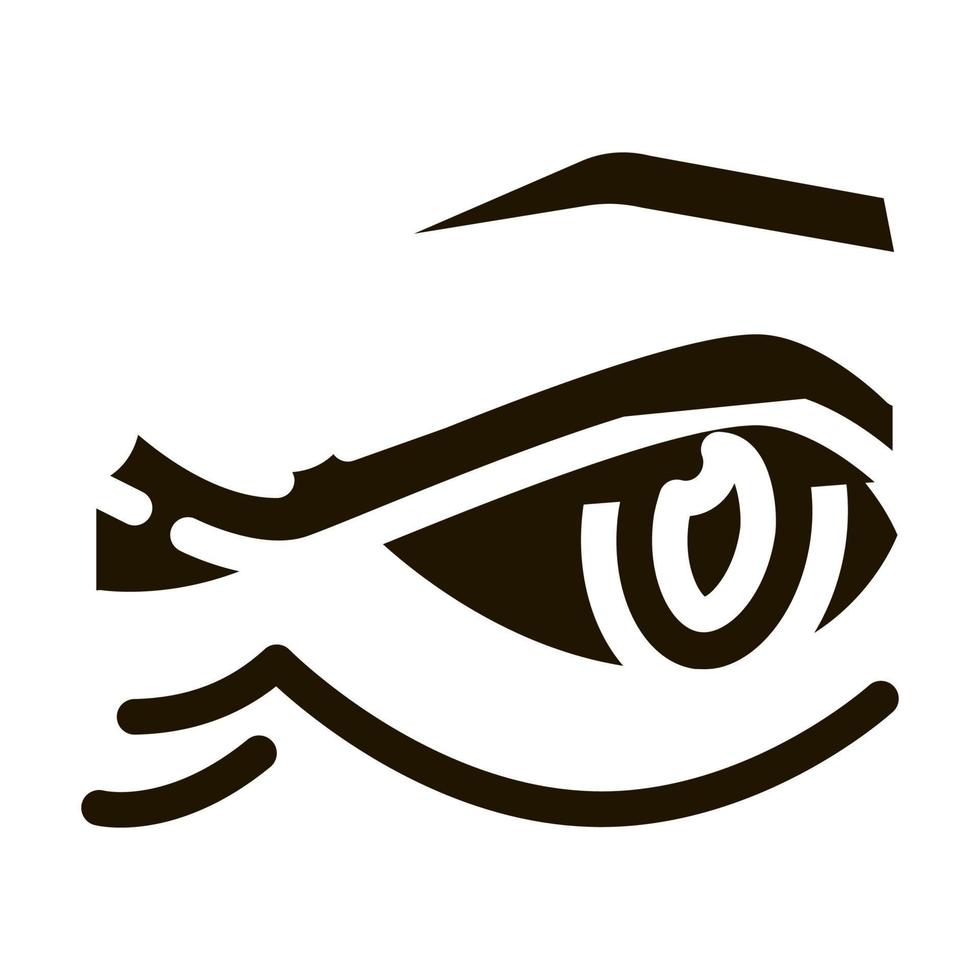 ögonlock rynkor ikon vektor glyf illustration