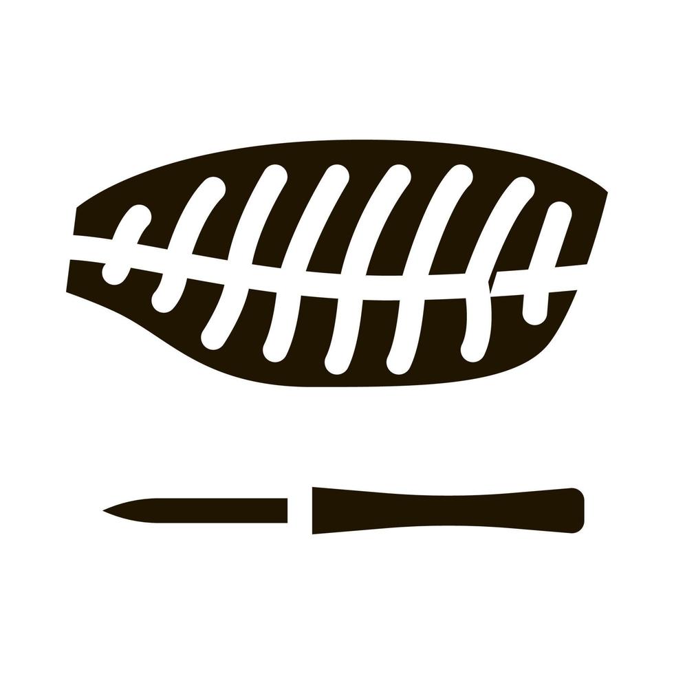 Fischfilet-Symbol Vektor-Glyphen-Illustration vektor