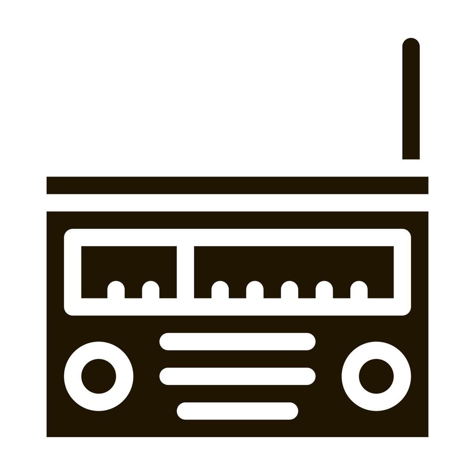 Radio-Gadget-Symbol Vektor-Glyphen-Illustration vektor