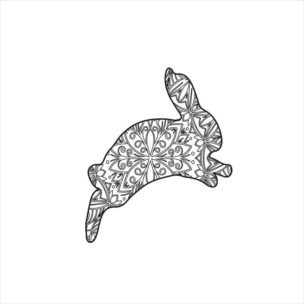 vektor söt kanin färg vektor illustration design för barn och vuxna