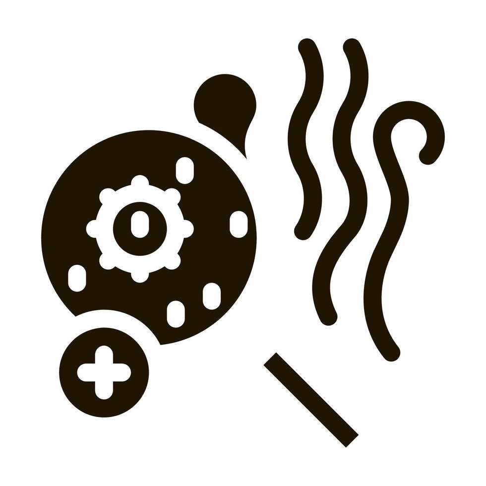 Geruch Geruchsmikrobenforschung Symbol Vektor Glyph Illustration