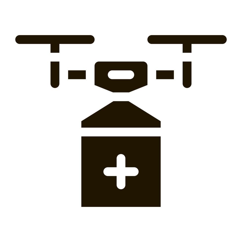 Drönare leverans ikon vektor glyf illustration