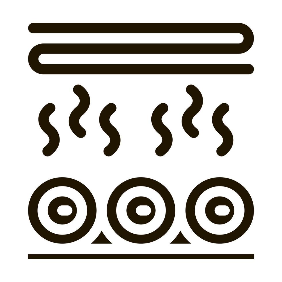 Holzstamm-Trocknungssymbol Vektor-Glyphen-Illustration vektor
