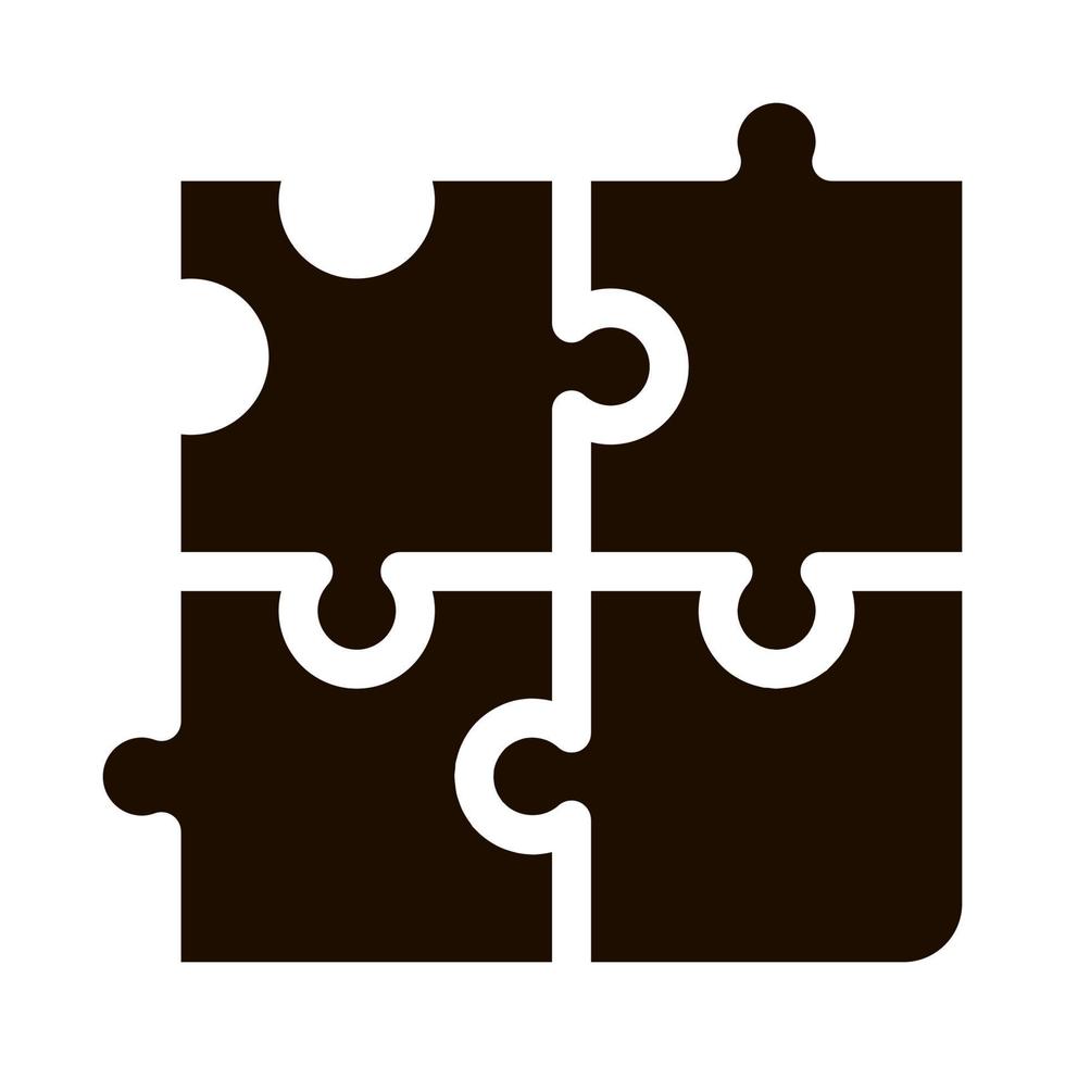 interaktives Kinderspiel-Puzzle-Vektorzeichen-Symbol vektor