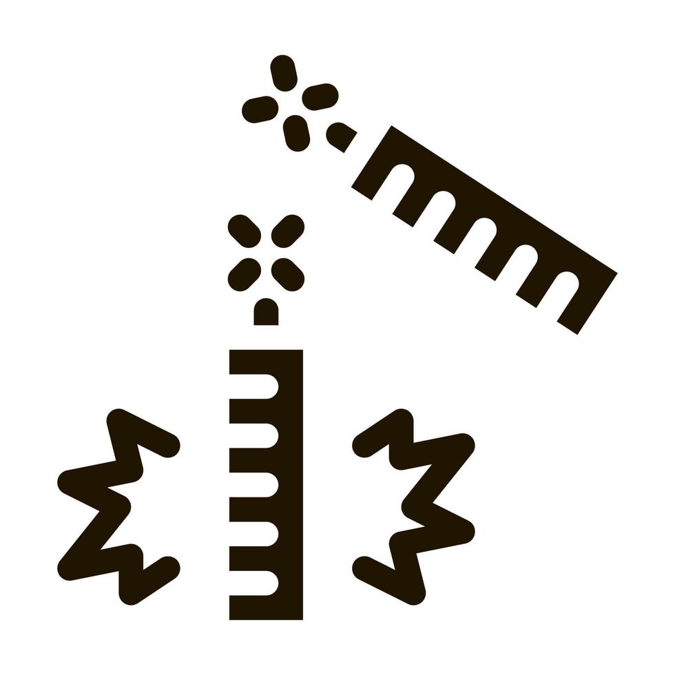 explosives Feuerwerk Symbol Vektor-Glyphen-Illustration vektor