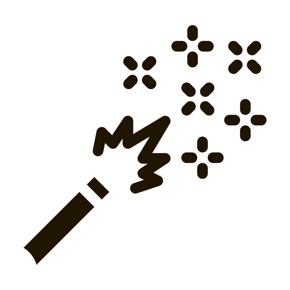 Feuerwerk brennendes Symbol Vektor-Glyphen-Illustration vektor