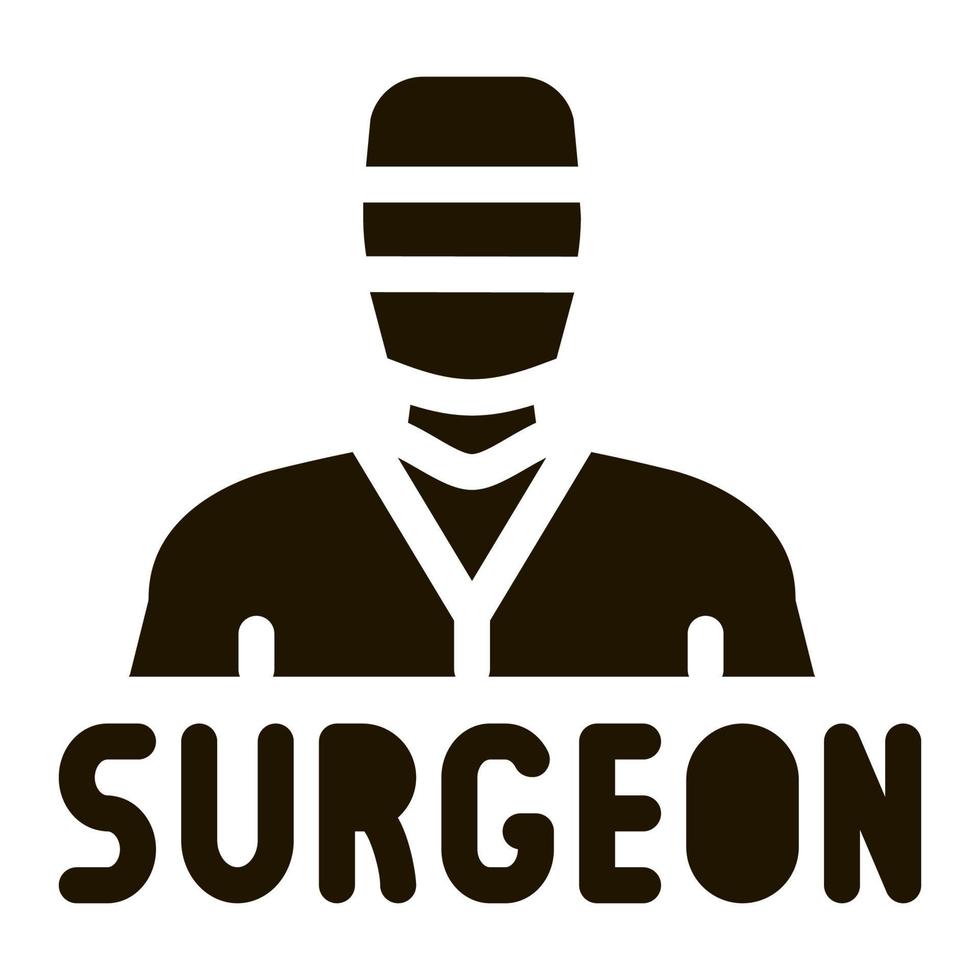 kirurg läkare ikon vektor glyf illustration