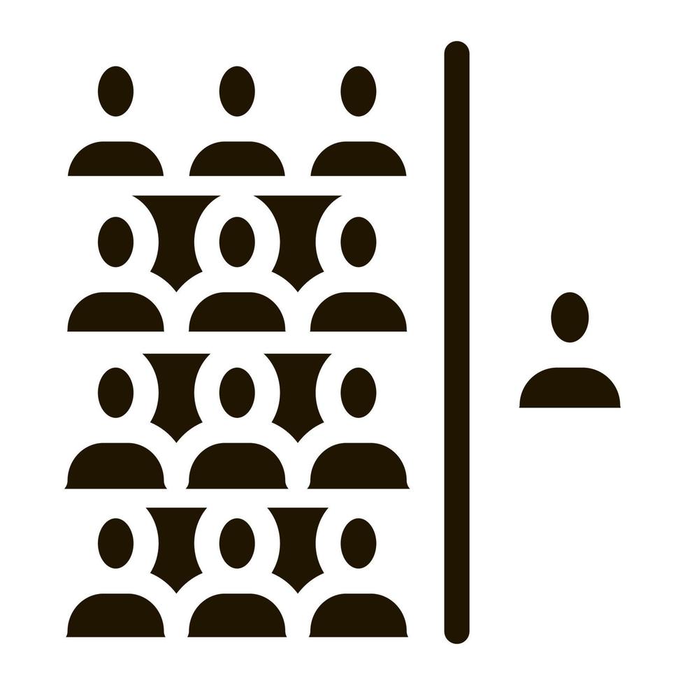 Menschliche Demenz pro Bevölkerungssymbol Vektor-Glyphen-Illustration vektor