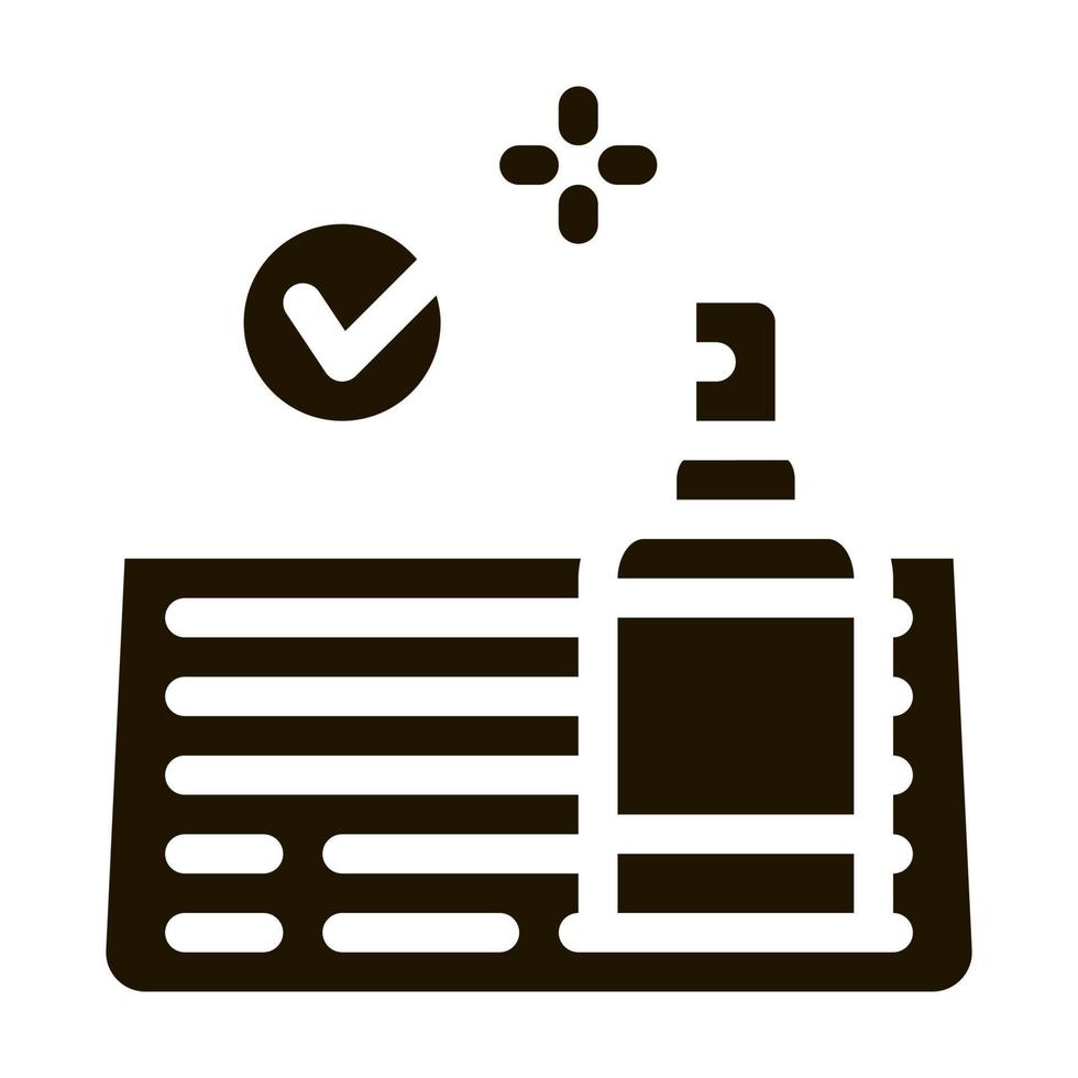 Tastaturdesinfektion aus der Vektor-Glyphen-Illustration des Computersymbols vektor