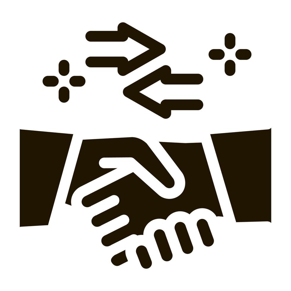 Handshake-Austauschvereinbarung Symbol Vektor Illustration