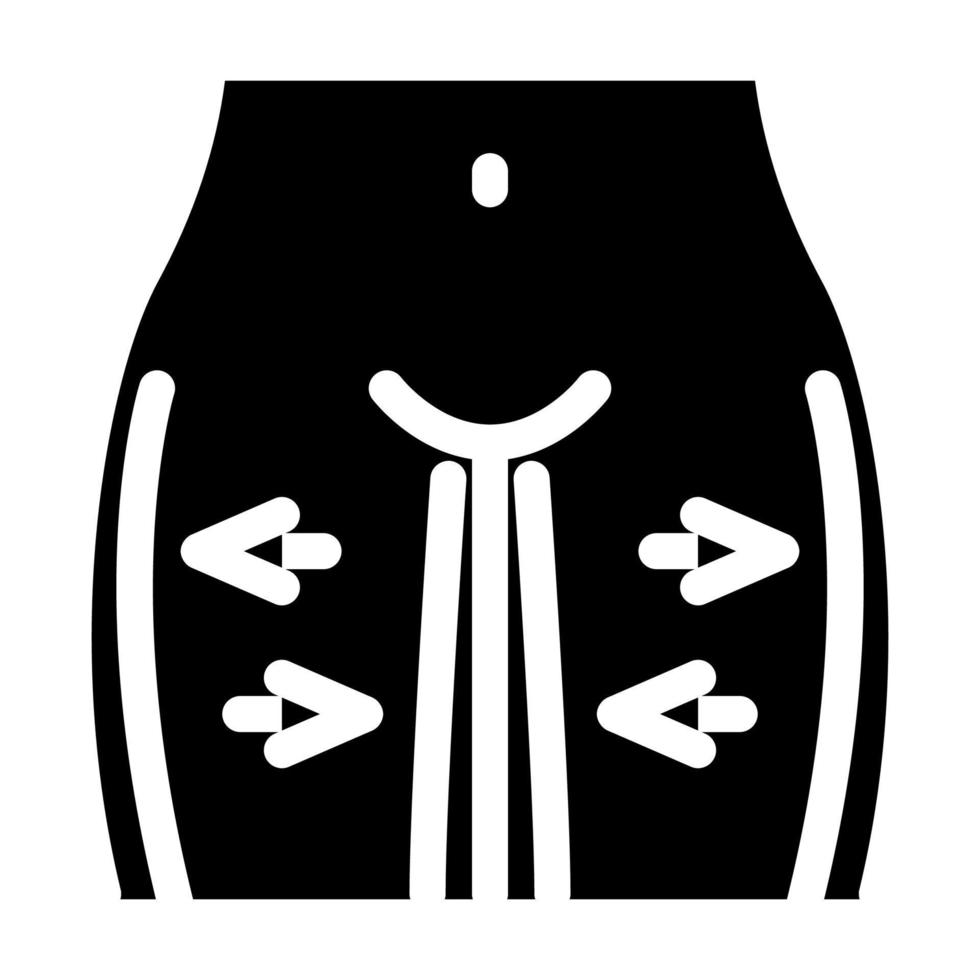 Oberschenkel-Hebe-Symbol Vektor-Glyphen-Illustration vektor