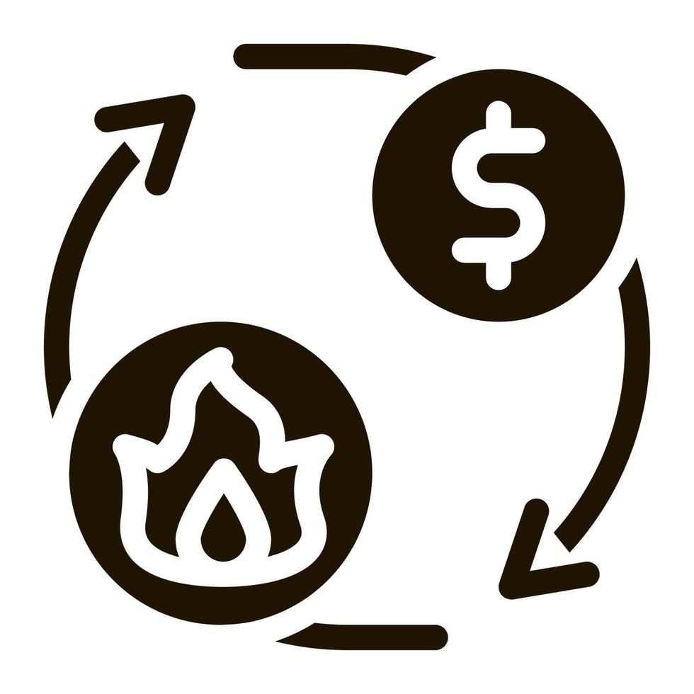 verkauf gasversorgung für geld symbol vektor illustration