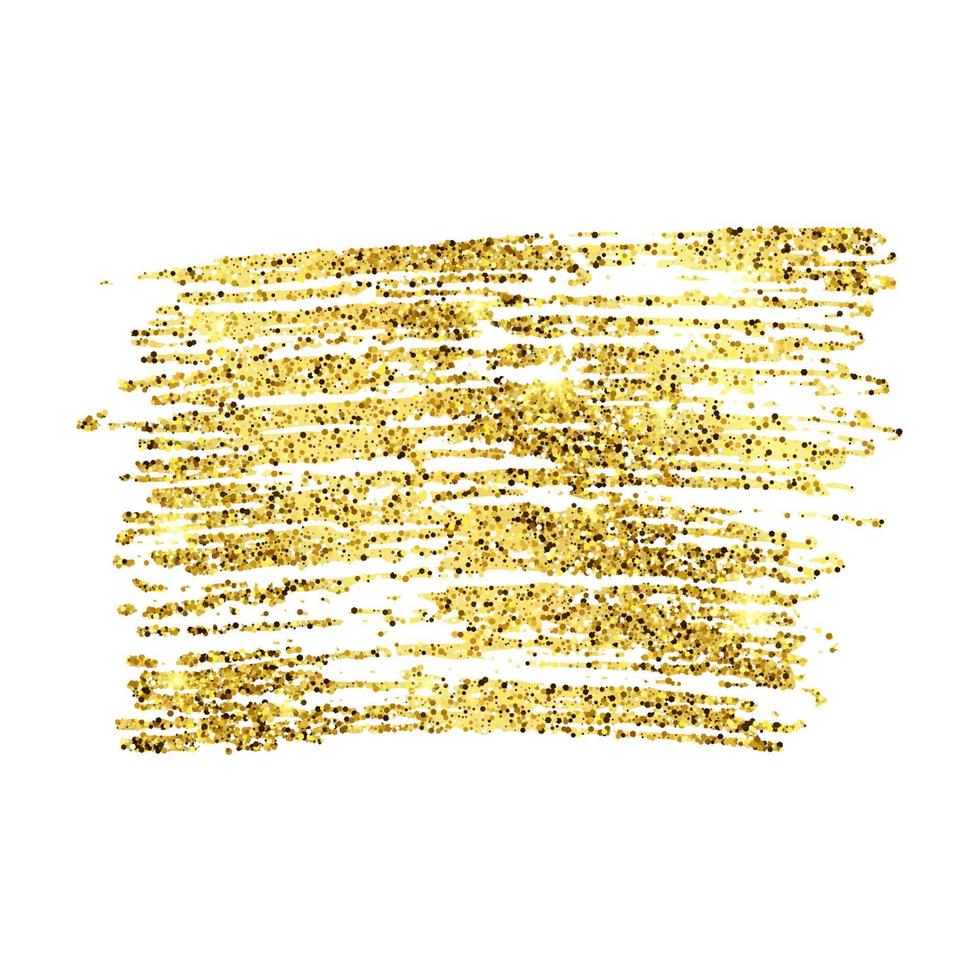 glitzernder hintergrund der goldenen farbe auf einem weißen hintergrund. hintergrund mit goldfunkeln und glitzereffekt. leerer Platz für Ihren Text. Vektor-Illustration vektor