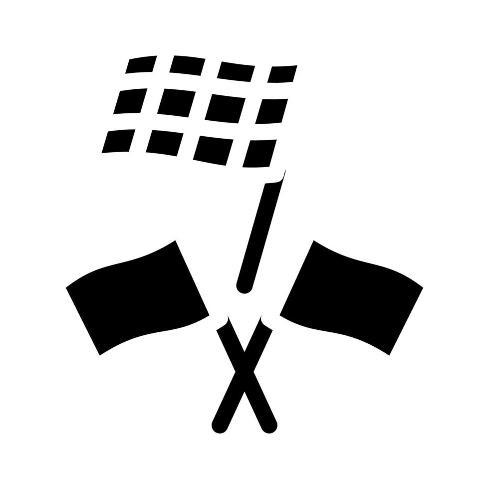 Rennflaggen-Symbol Vektor-Glyphen-Illustration vektor