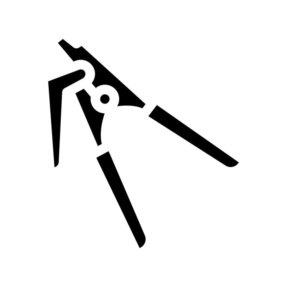 Reparaturwerkzeug Glasfaser-Symbol Vektor-Glyphen-Illustration vektor