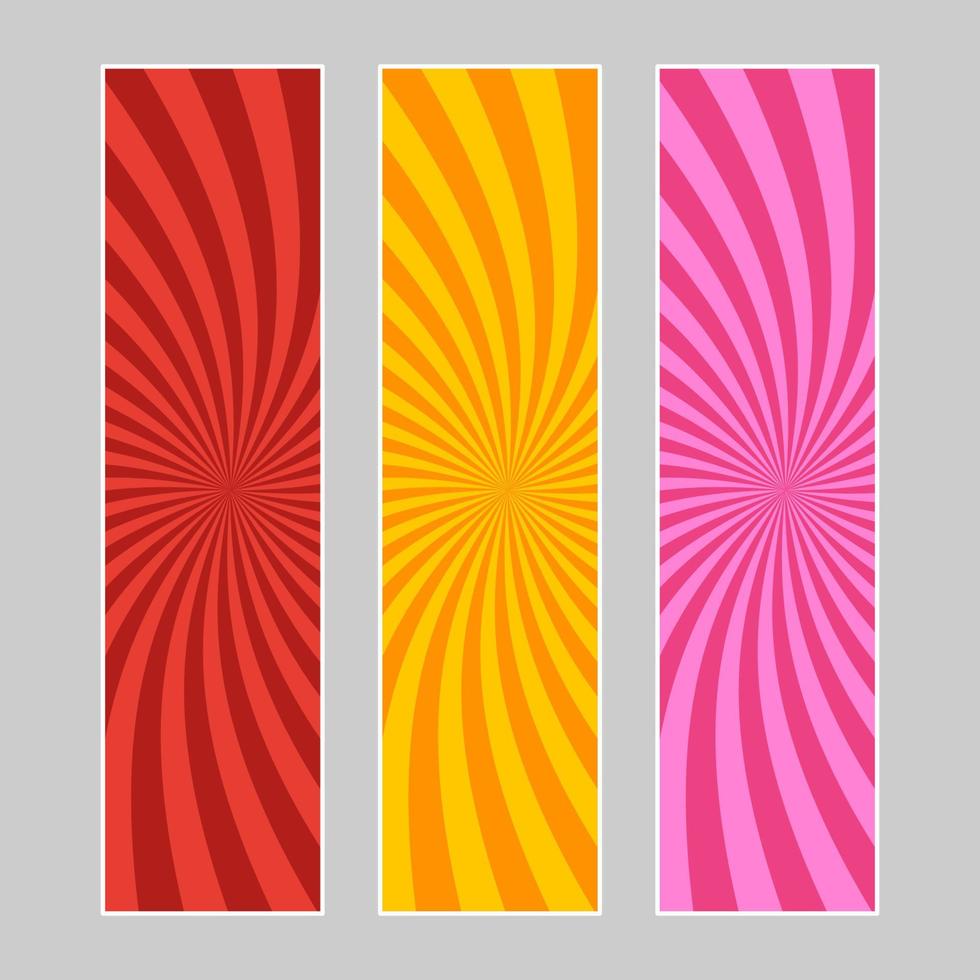 Reihe von mehrfarbigen Pop-Art-Bannern. Halbton-Comic-Vorlage mit Platz für Ihren Text für Design. Vektor-Illustration vektor