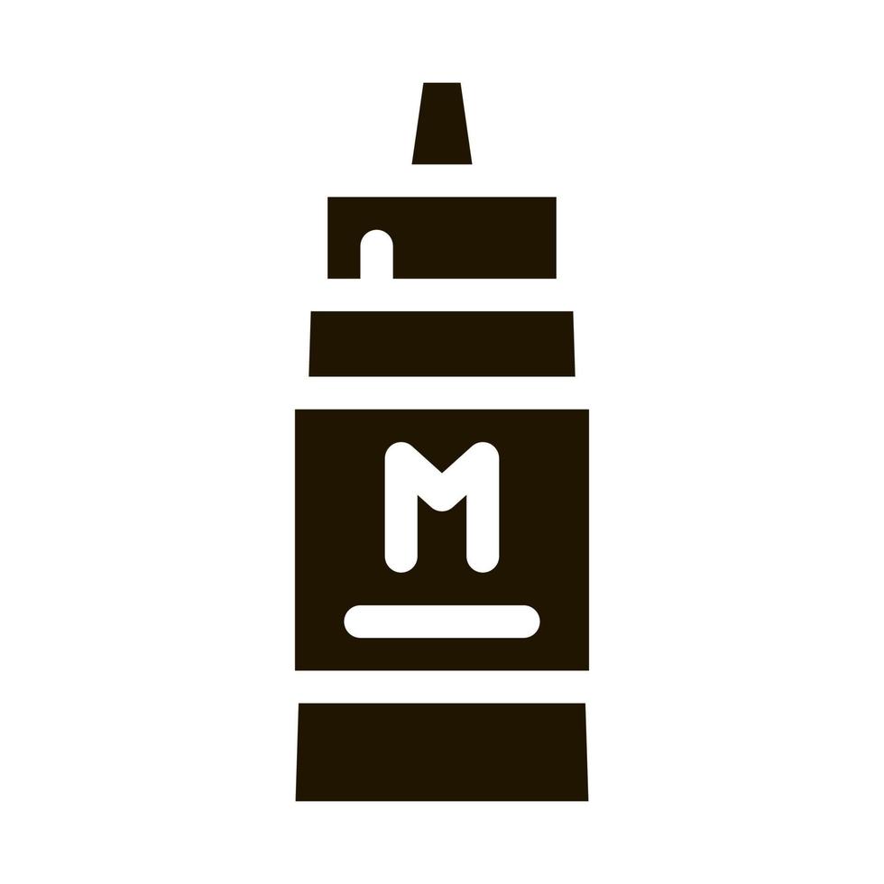 pressar flaska av majonnäs sås ikon vektor glyf illustration