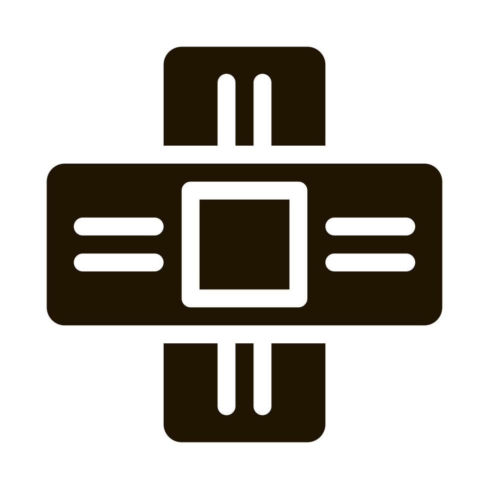 medizinisches Heilpflaster Symbol Vektor-Glyphen-Illustration vektor