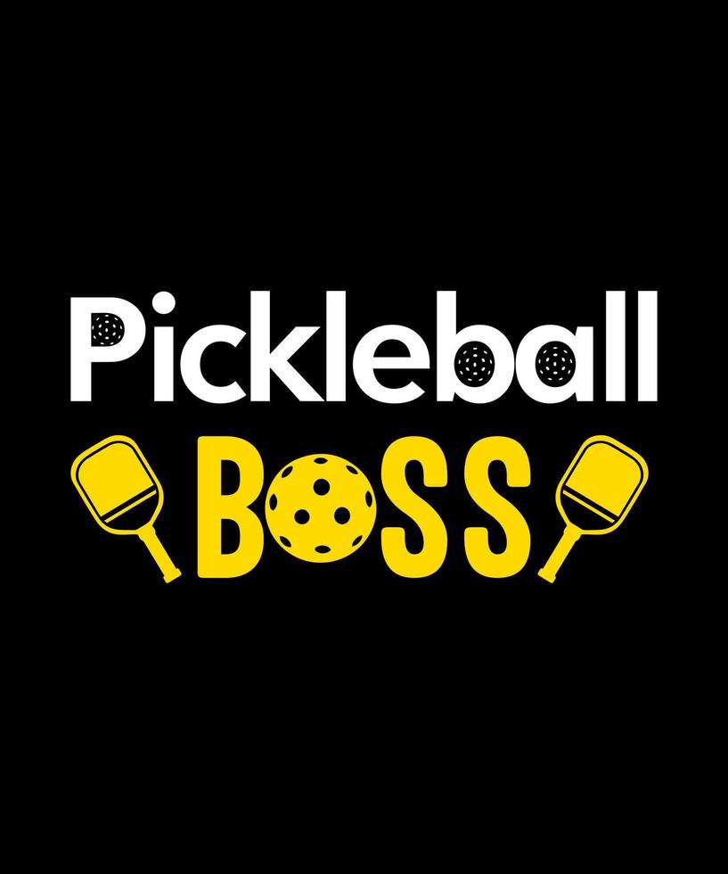 Pickleball-Chef-Illustrationsvektor-T-Shirt-Design vektor