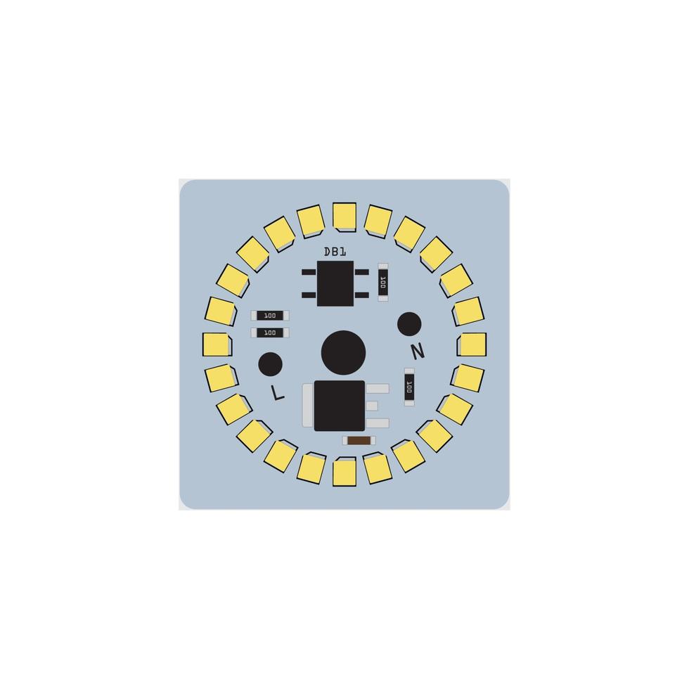 pcb-Leiterplatten-Design-Logo-Vektorvorlage vektor