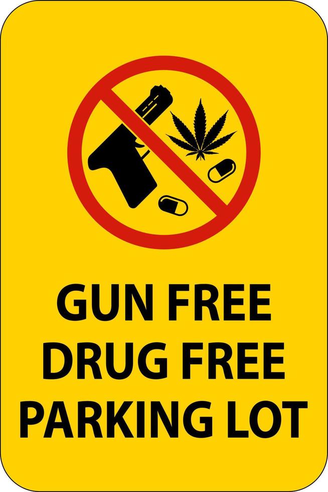 läkemedel fri parkering område tecken pistol fri, läkemedel fri parkering massa vektor