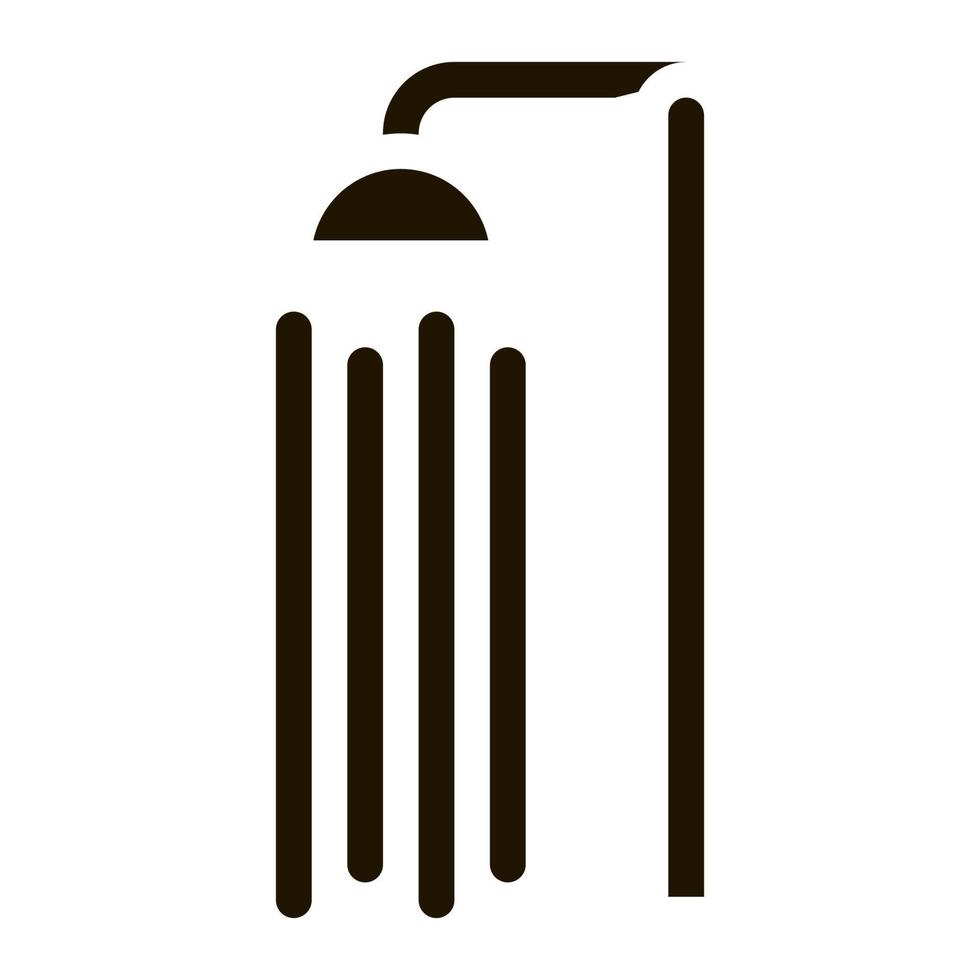 strand dusch ikon vektor glyf illustration