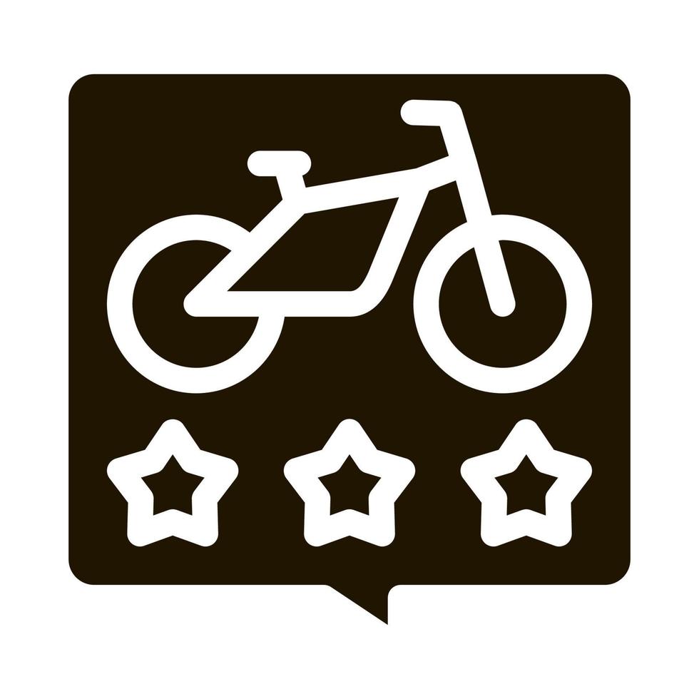 stjärna betyg cykel delning tjänster ikon vektor glyf illustration
