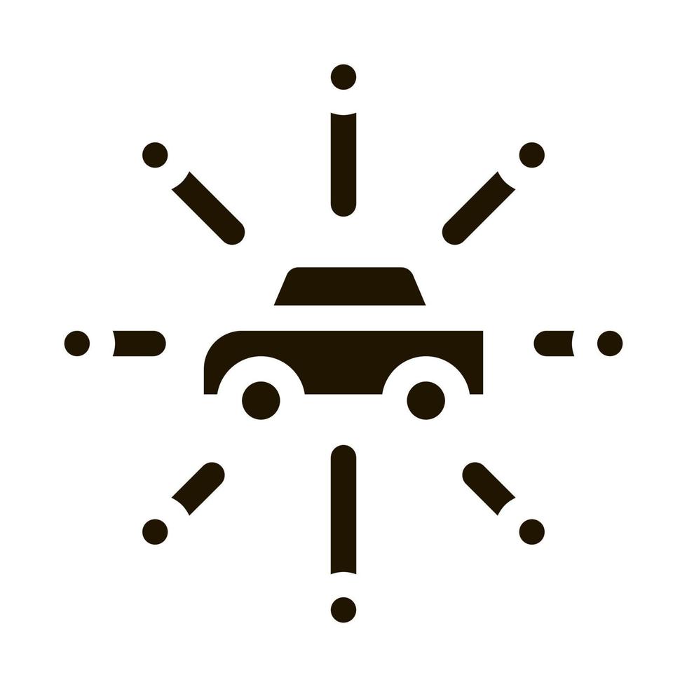 universell nätverk av bilar ikon vektor glyf illustration