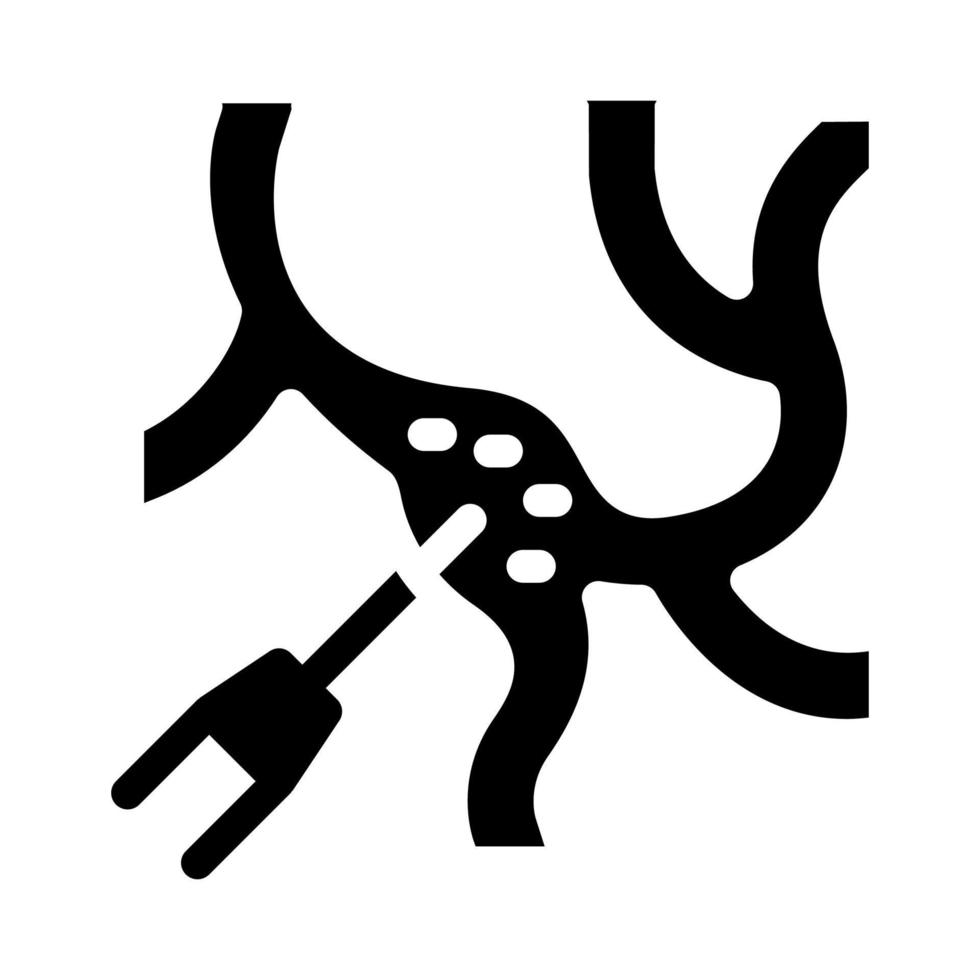Laserbehandlung Krampfadern Symbol Vektor Glyph Illustration
