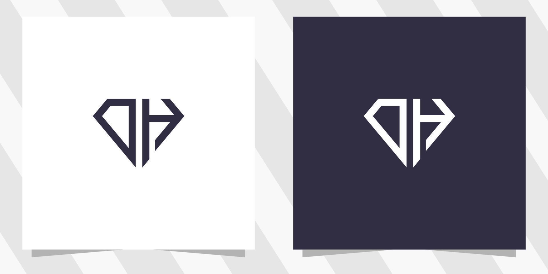 Buchstabe dh hd Logo-Design vektor