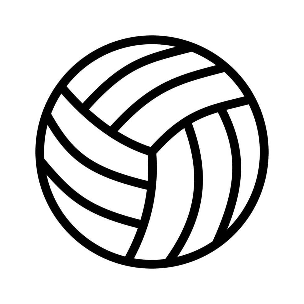 volleyboll boll linje ikon isolerat på vit bakgrund. svart platt tunn ikon på modern översikt stil. linjär symbol och redigerbar stroke. enkel och pixel perfekt stroke vektor illustration