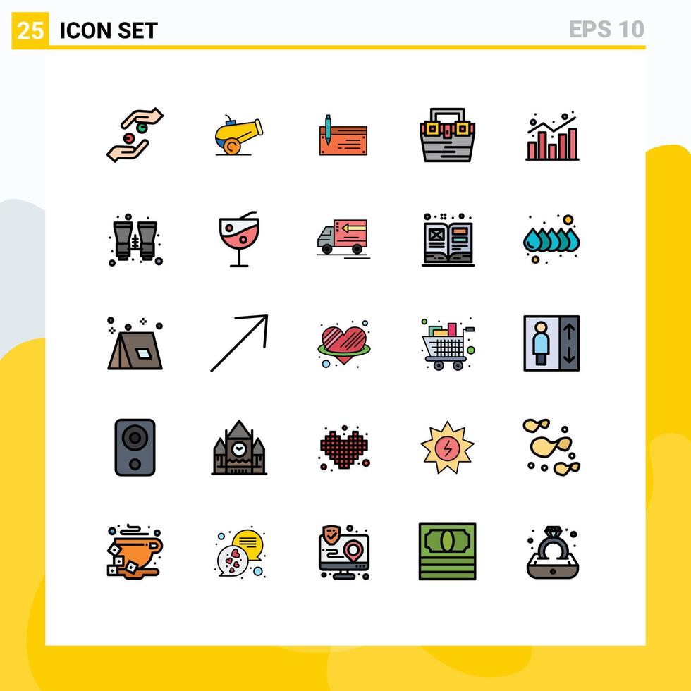 25 kreativ ikoner modern tecken och symboler av material låda konto väska finansiell redigerbar vektor design element