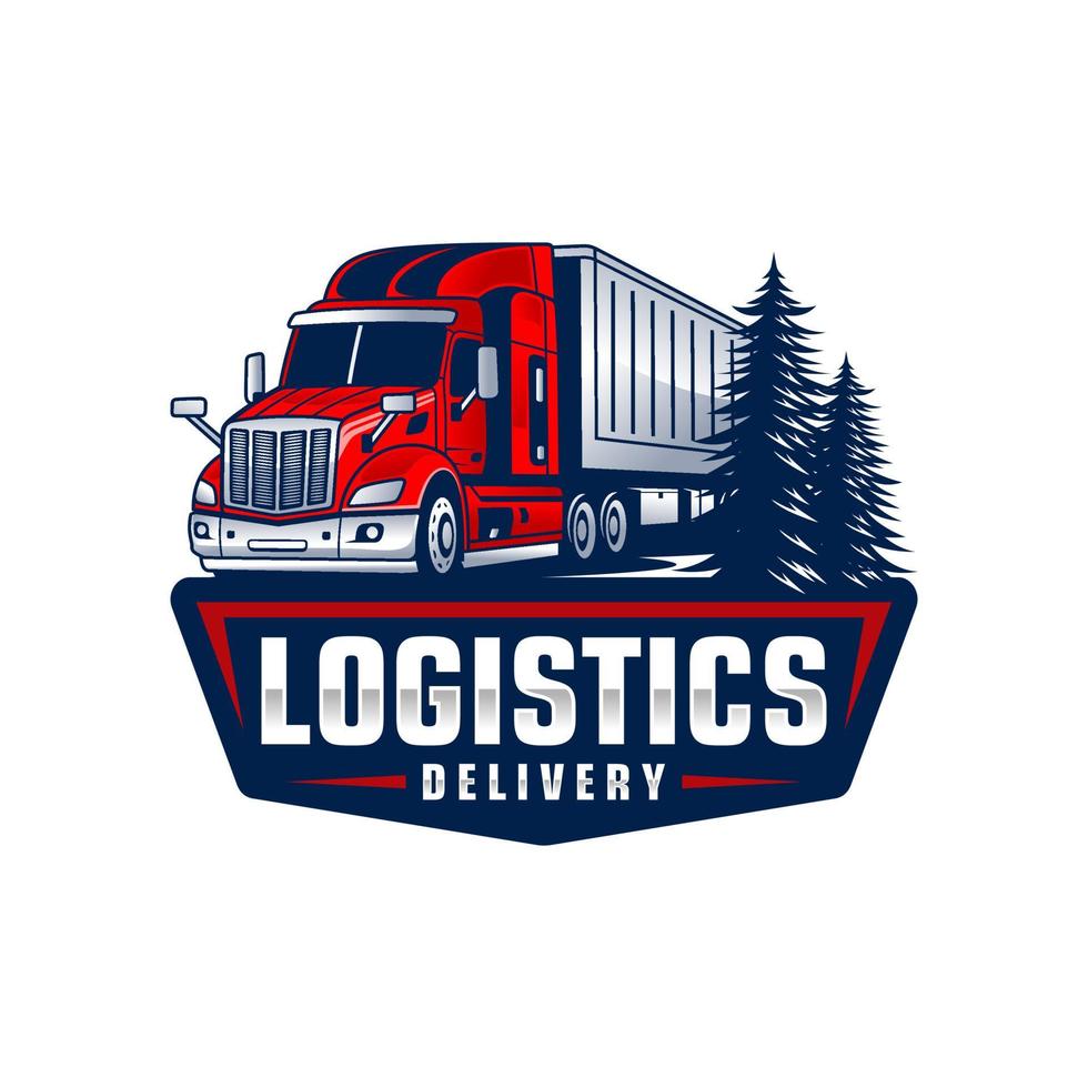 LKW-Logo-Vorlage, perfektes Logo für Unternehmen im Zusammenhang mit der Automobilindustrie vektor