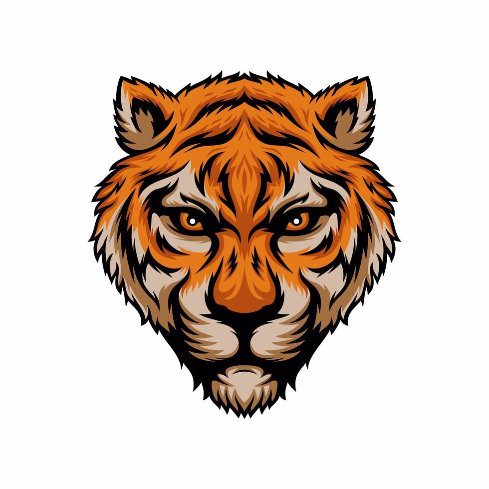 Tiger-Maskottchen-Logo-Design-Vektor-Illustration vektor