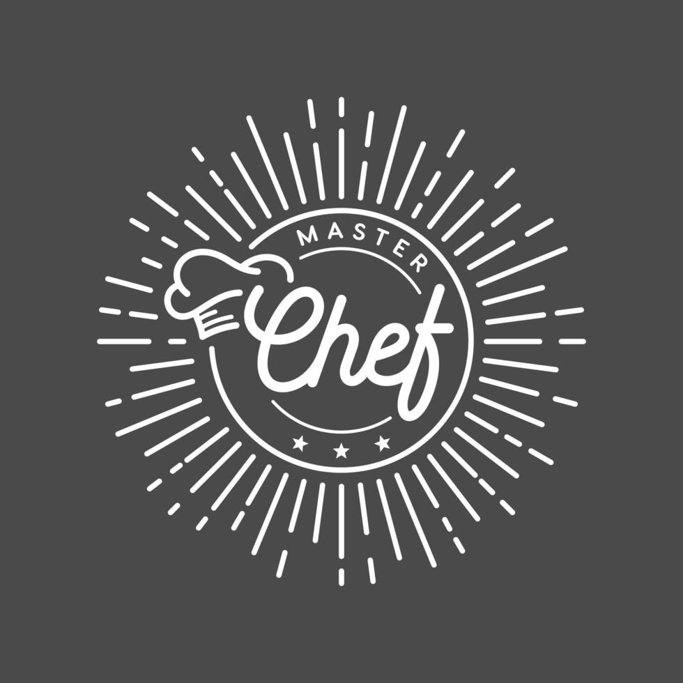 kök kock årgång design logotyp vektor mall