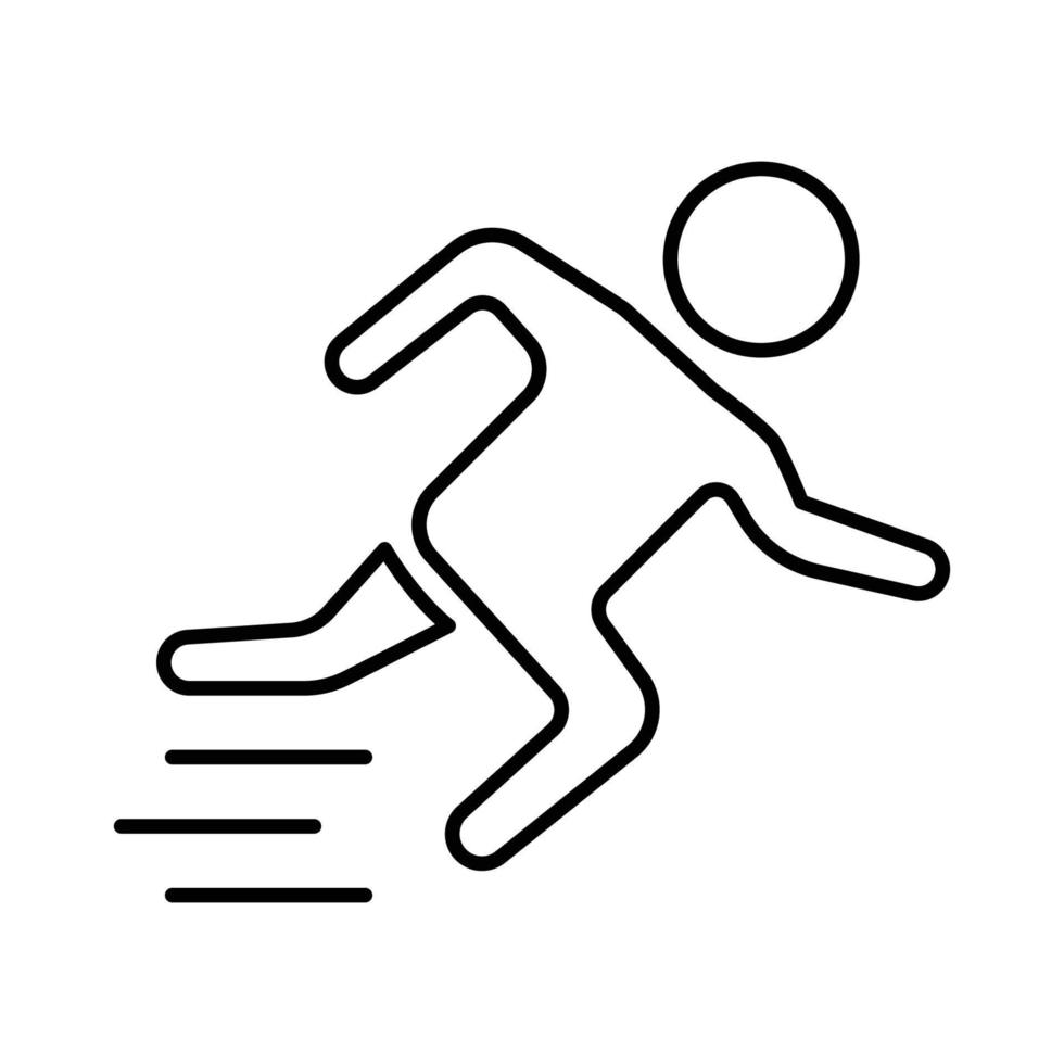 leute, die symbolillustration laufen. sport, gesunder lebensstil. Symbol im Zusammenhang mit dem Lebensstil. Liniensymbolstil. einfaches Vektordesign editierbar vektor