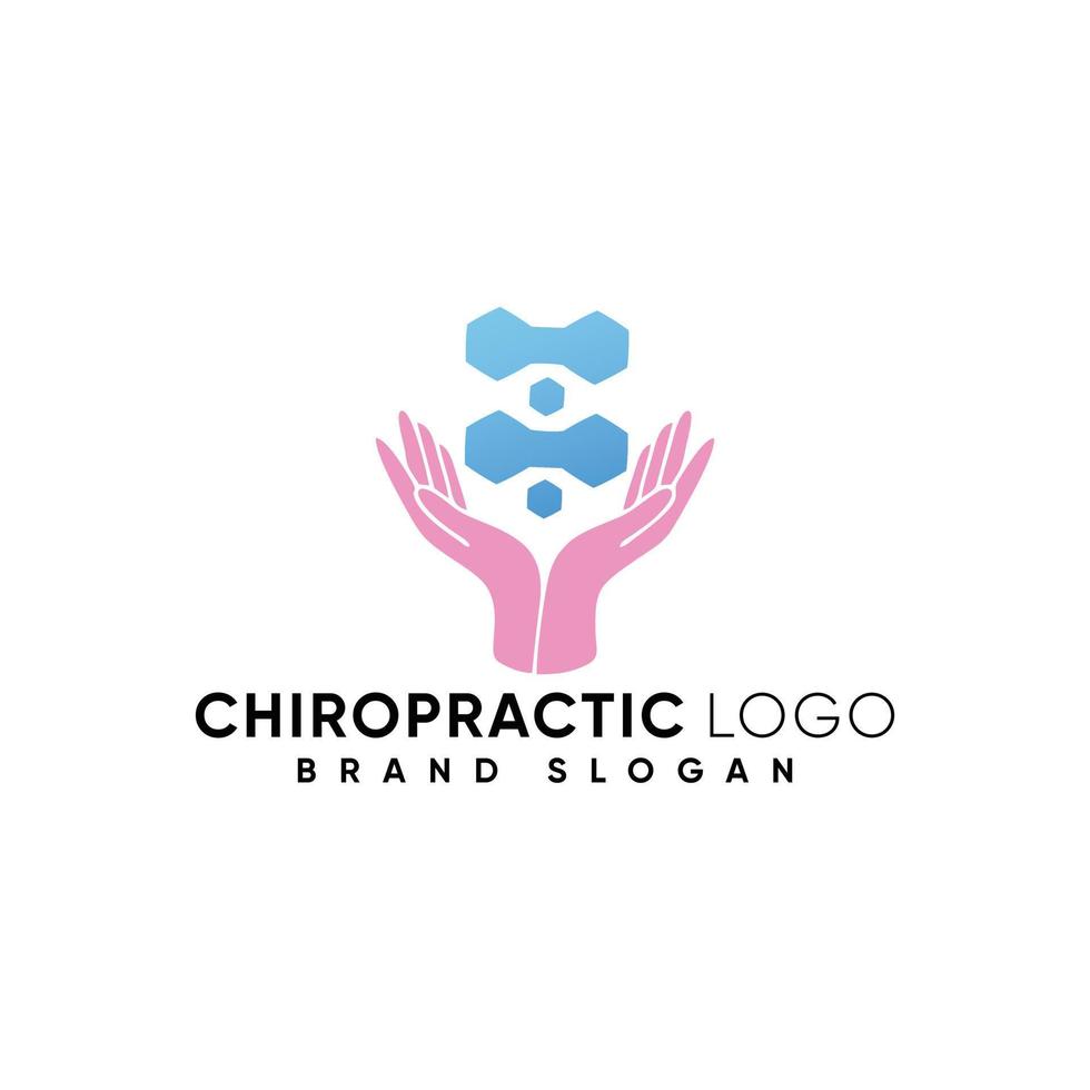 kiropraktik logotyp med modern design premie vektor