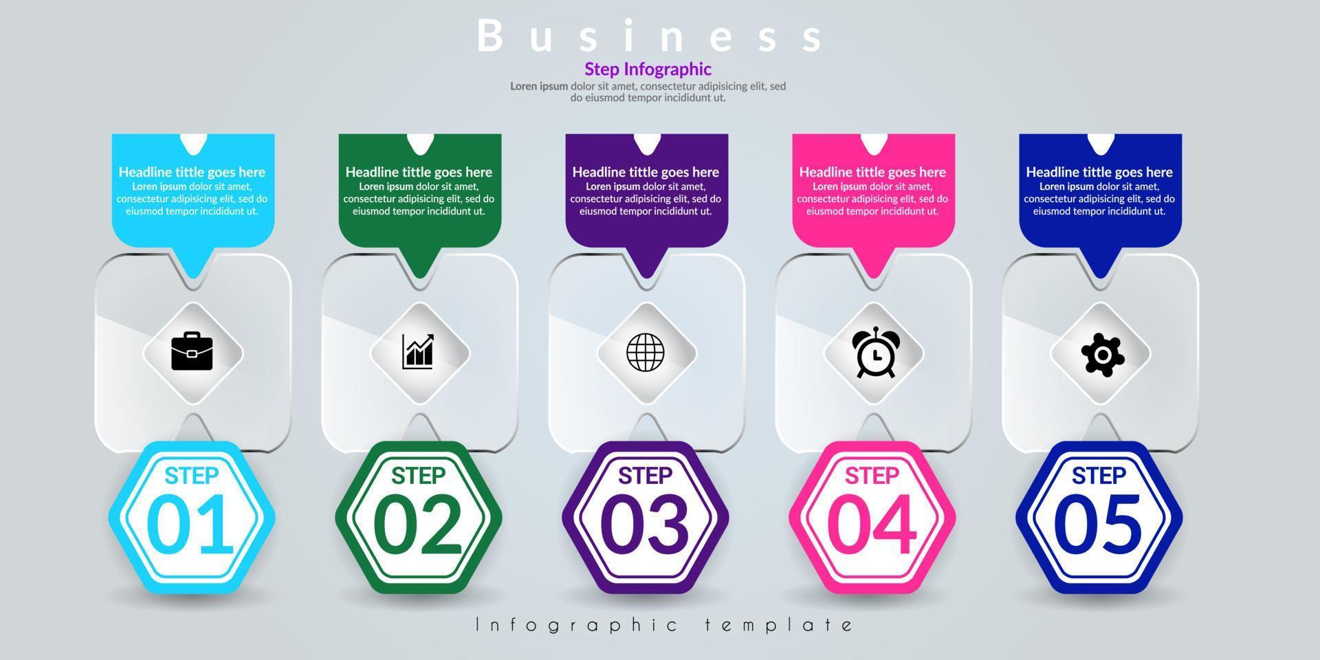 Business-Infografik-Template-Design. realistisches kreisdiagramm infografik. Moderne Datenvisualisierung für Geschäftsberichte. Infografik-Präsentationselement mit flacher Zeitachse. vektor