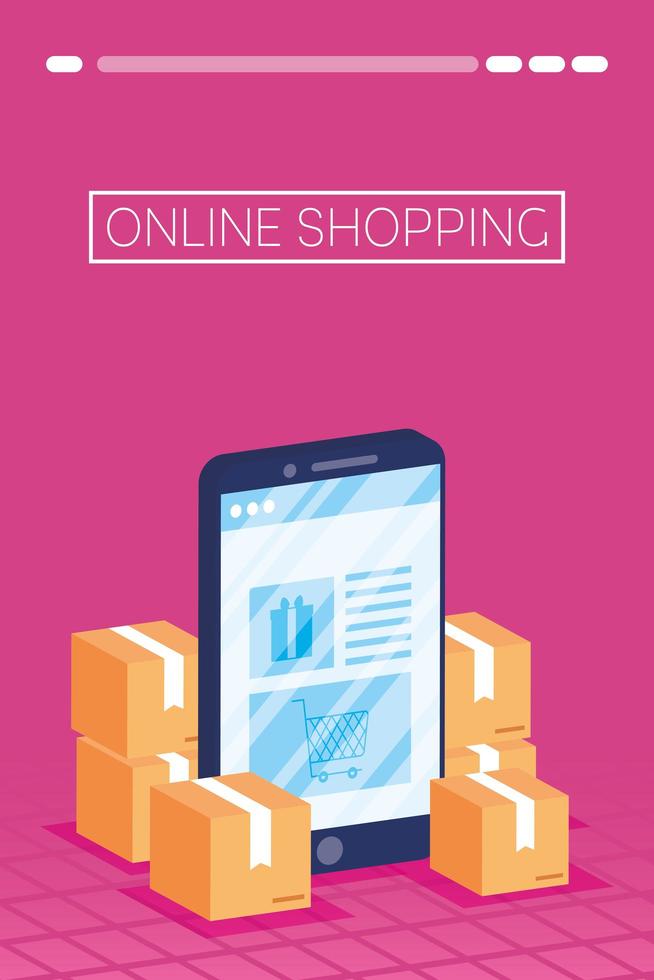 Online-Shopping und E-Commerce-Banner vektor