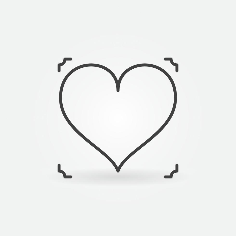 Herz Spielkarte Anzug Konzept Vektor einfache Linie Symbol oder Symbol