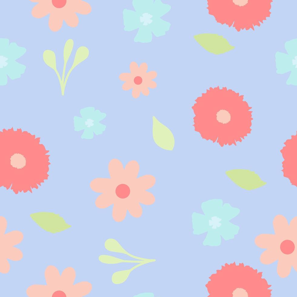 blommor sömlös mönster. vektor design för papper, omslag, tyg, interiör dekor och Övrig användare