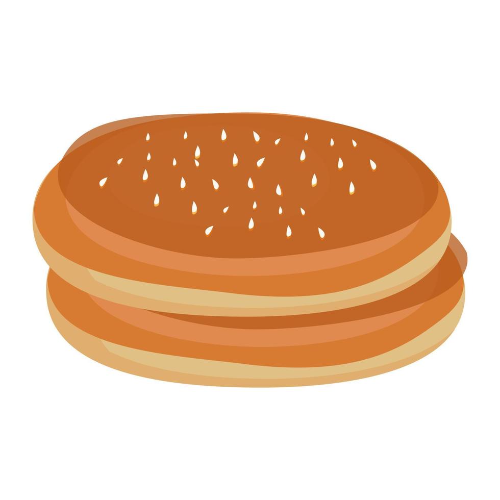 Pfannkuchen lecker, Desserts-Schild-Symbol. Lebensmittel-Design-Element-Vektor-Illustration vektor