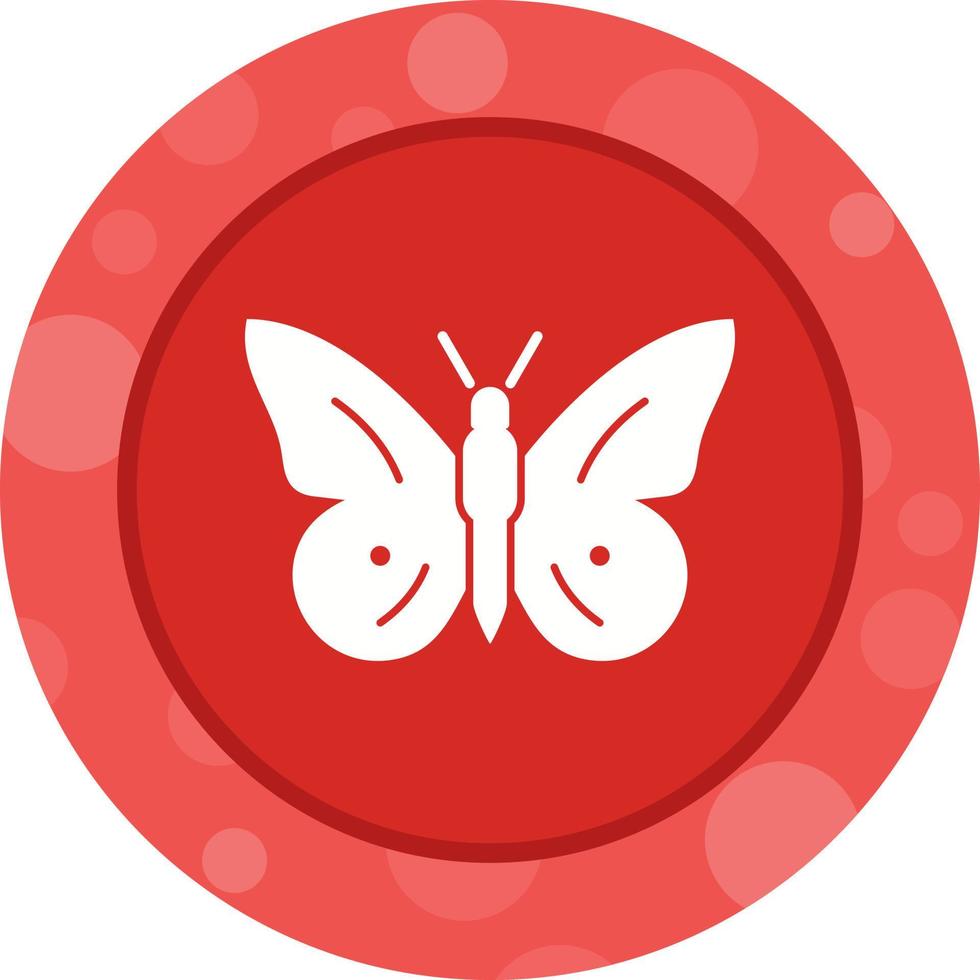 einzigartiges Schmetterlingsvektor-Glyphen-Symbol vektor