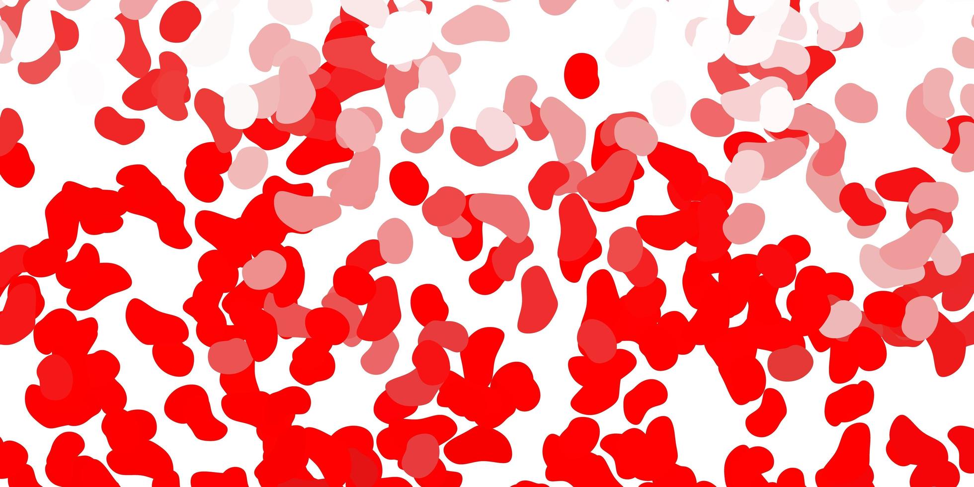 röd bakgrund med kaotiska former. vektor